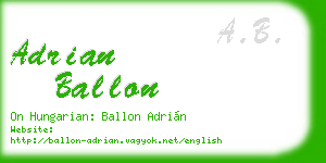 adrian ballon business card