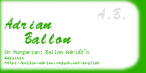 adrian ballon business card